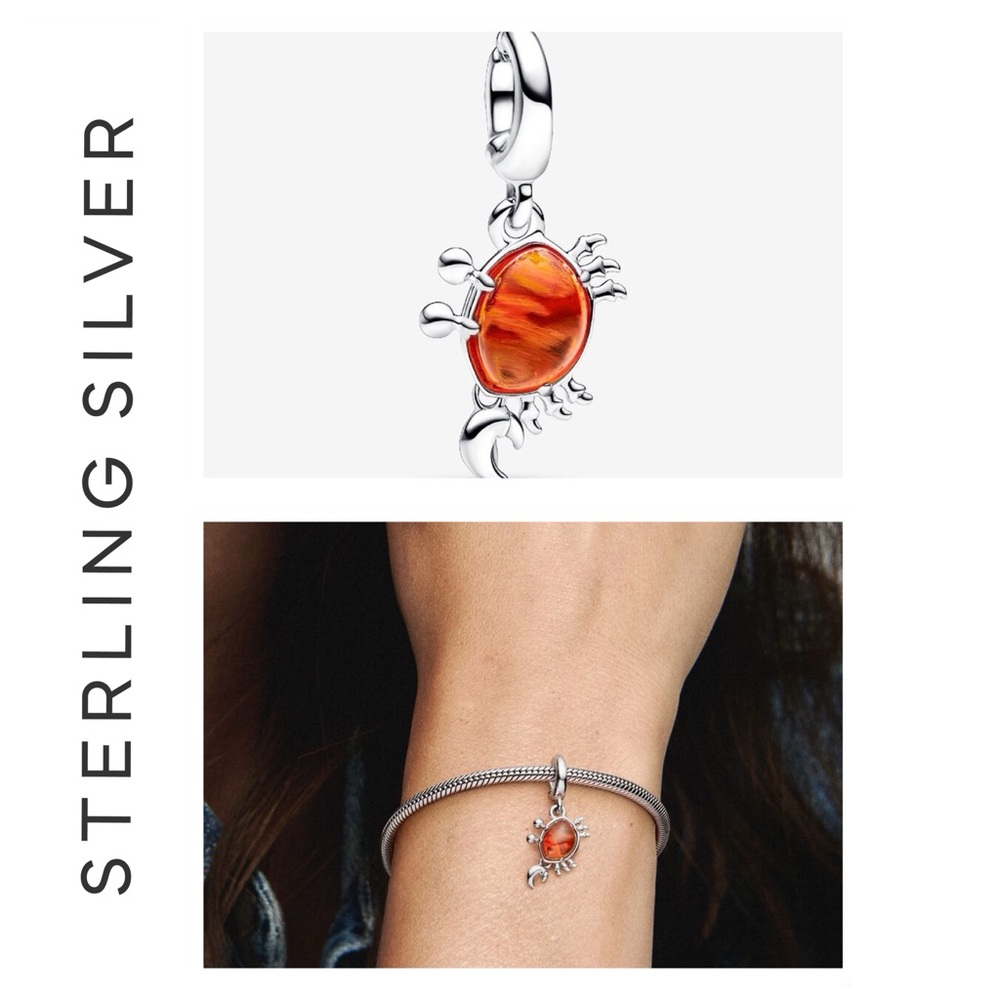 🐘🐘 S925 Sterling Silver Crab Charm
